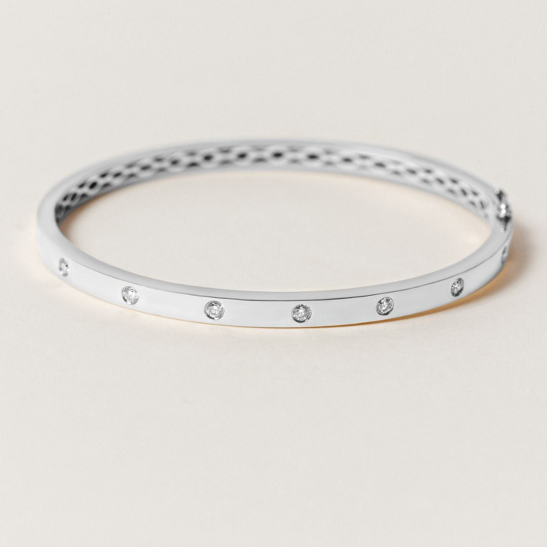 White gold deals and diamond bangle