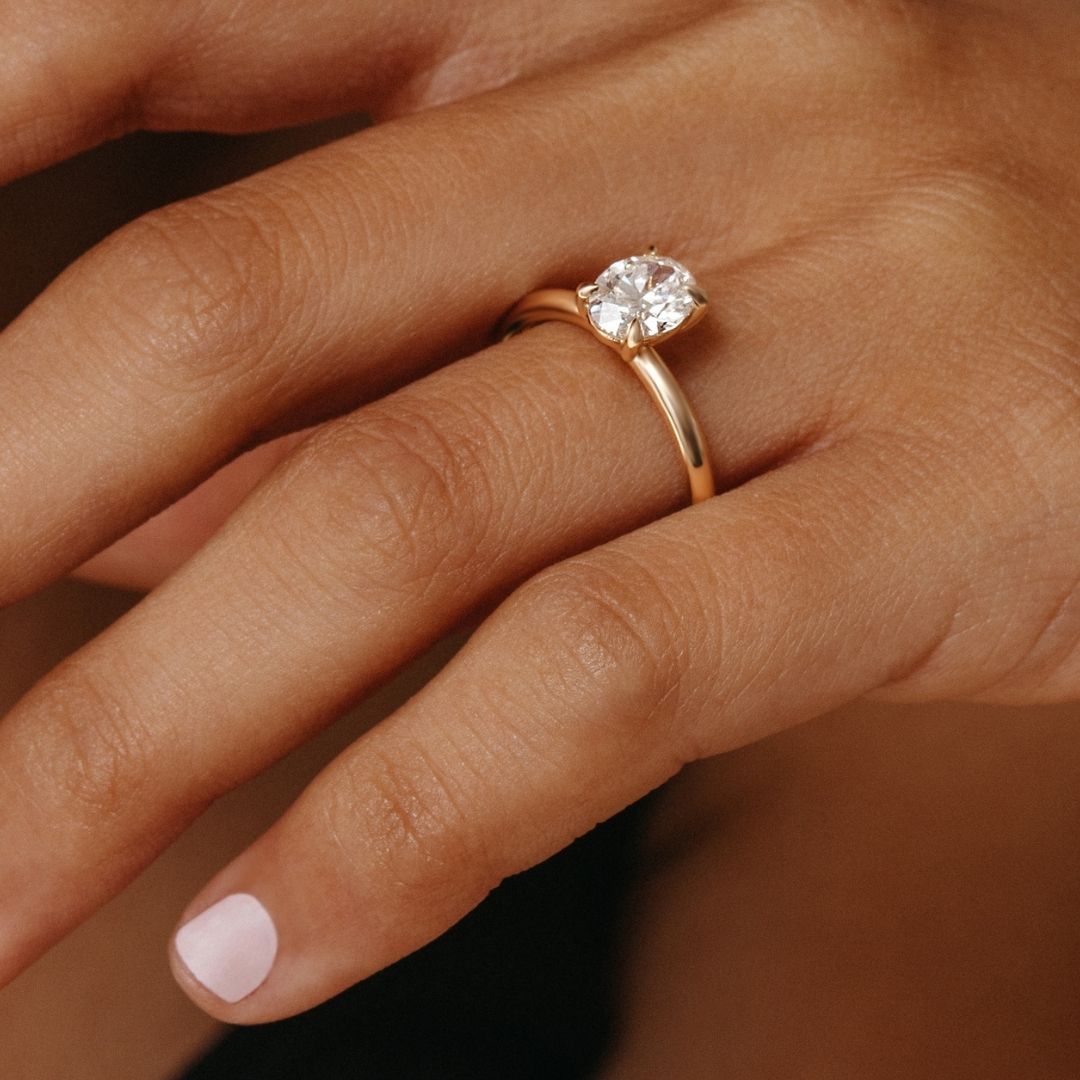 1 carat diamond ring deals with gold band